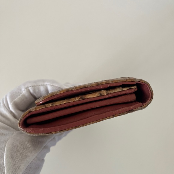 PRADA **RARE Python Matinee continental bi-fold wallet. Rose-colored interior. - Picture 8 of 12